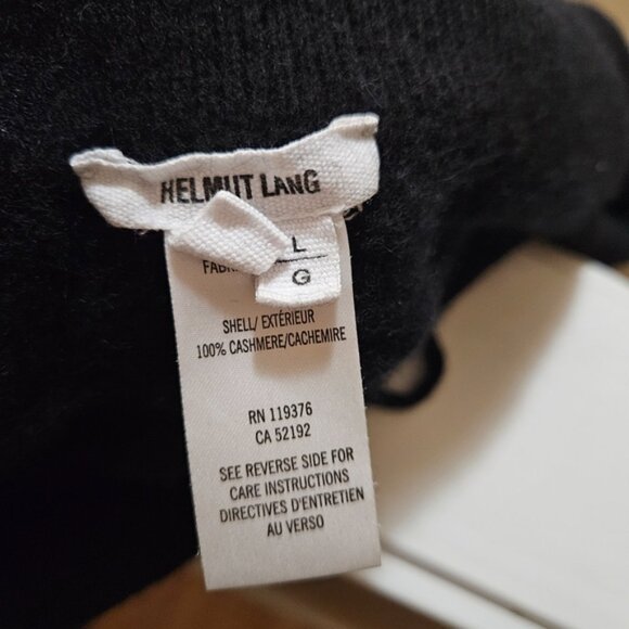 Helmut Lang Black 100% Cashmere Knit Drawstring Joggers - Picture 8 of 8